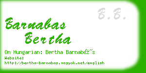 barnabas bertha business card